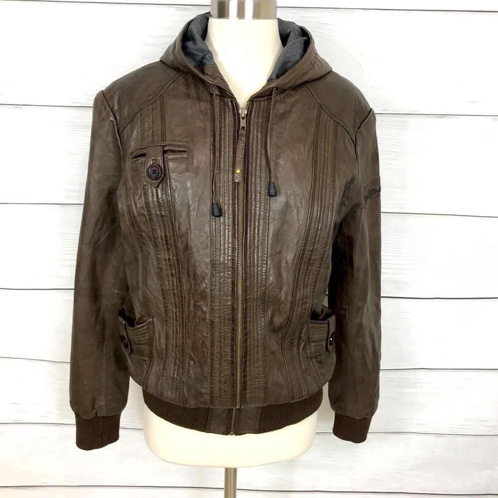 Alprausch Real Leather Brown Jacket Size L